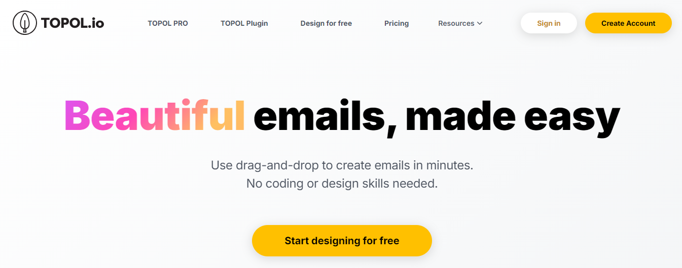 Topol - email design tools