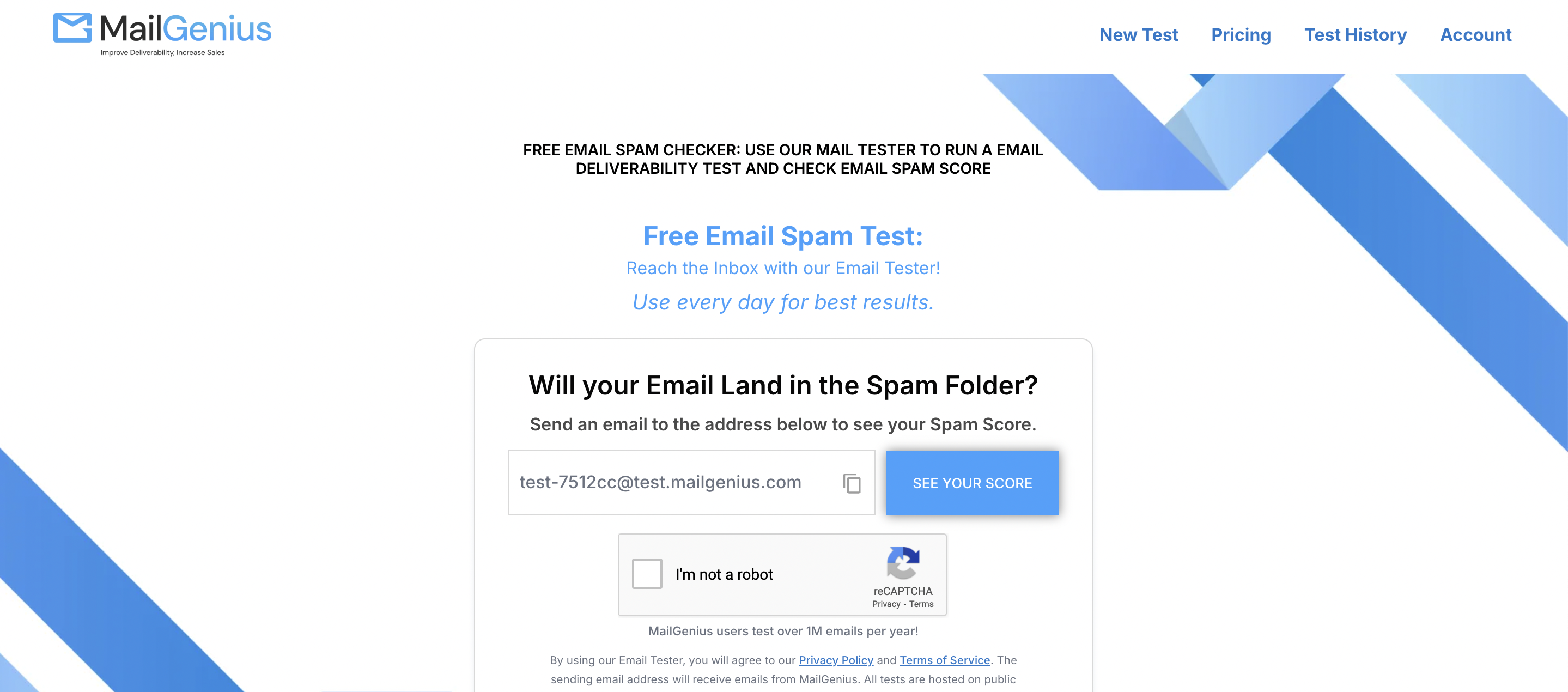 MailGenius - improve email deliverability